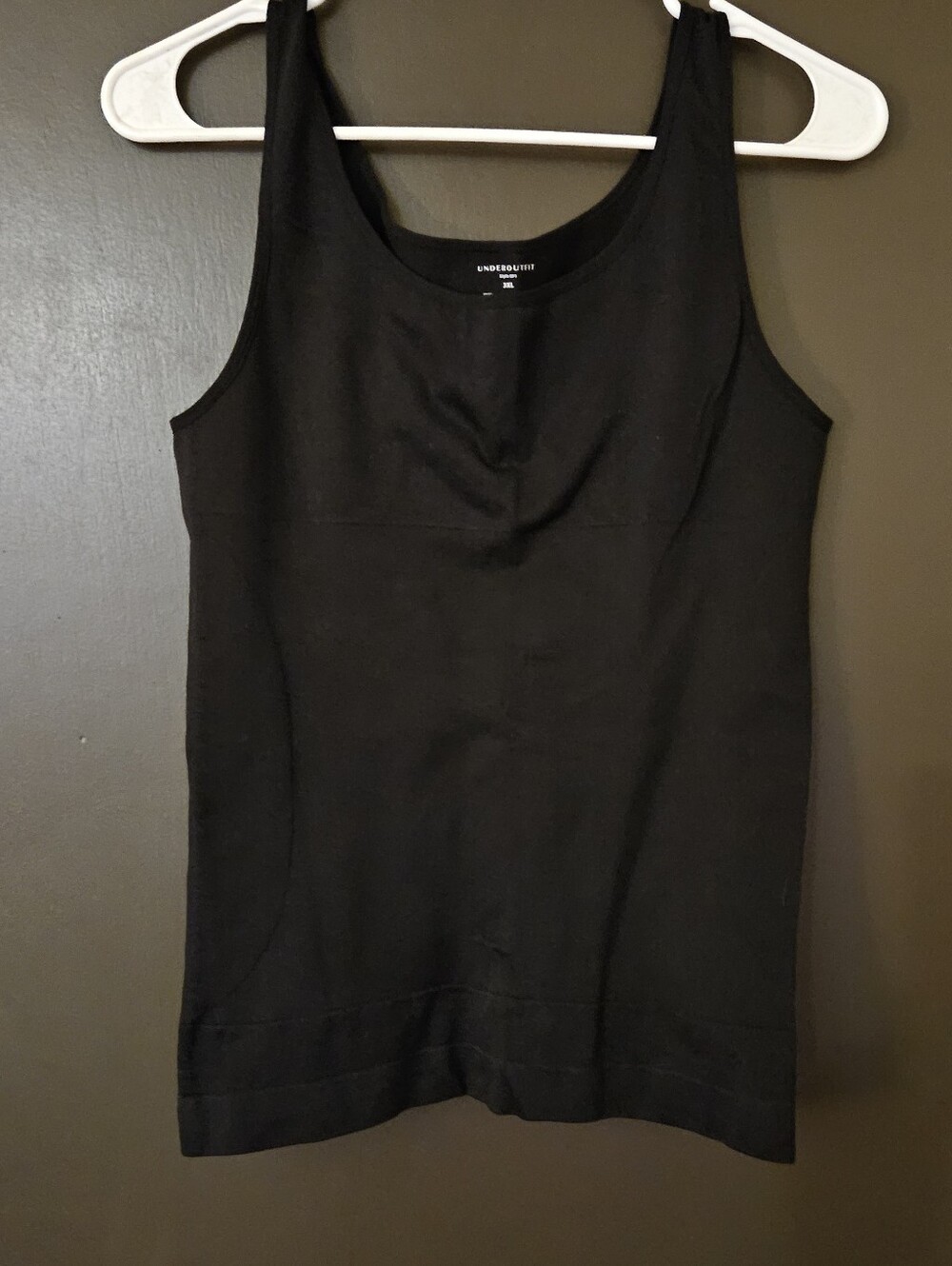 Underoutfit 691 Shaping Tank Cami Compression Tummy Control Tank - Black 3XL
